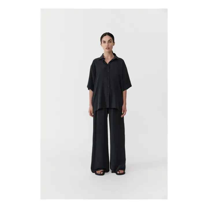 St Agni Chemise Soie | Noir