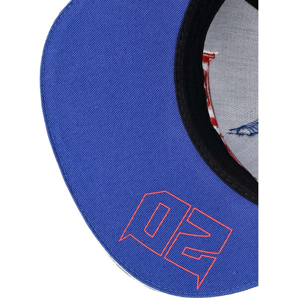 Fabio Quartararo - Casquette flat 20 Big Bleu / Noir / Rouge