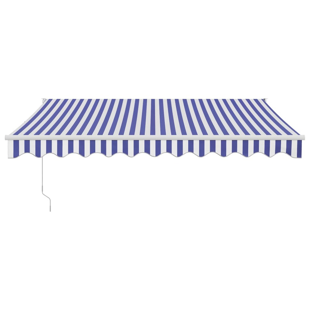 Auvent rétractable automatique bleu et blanc 3x2,5 m