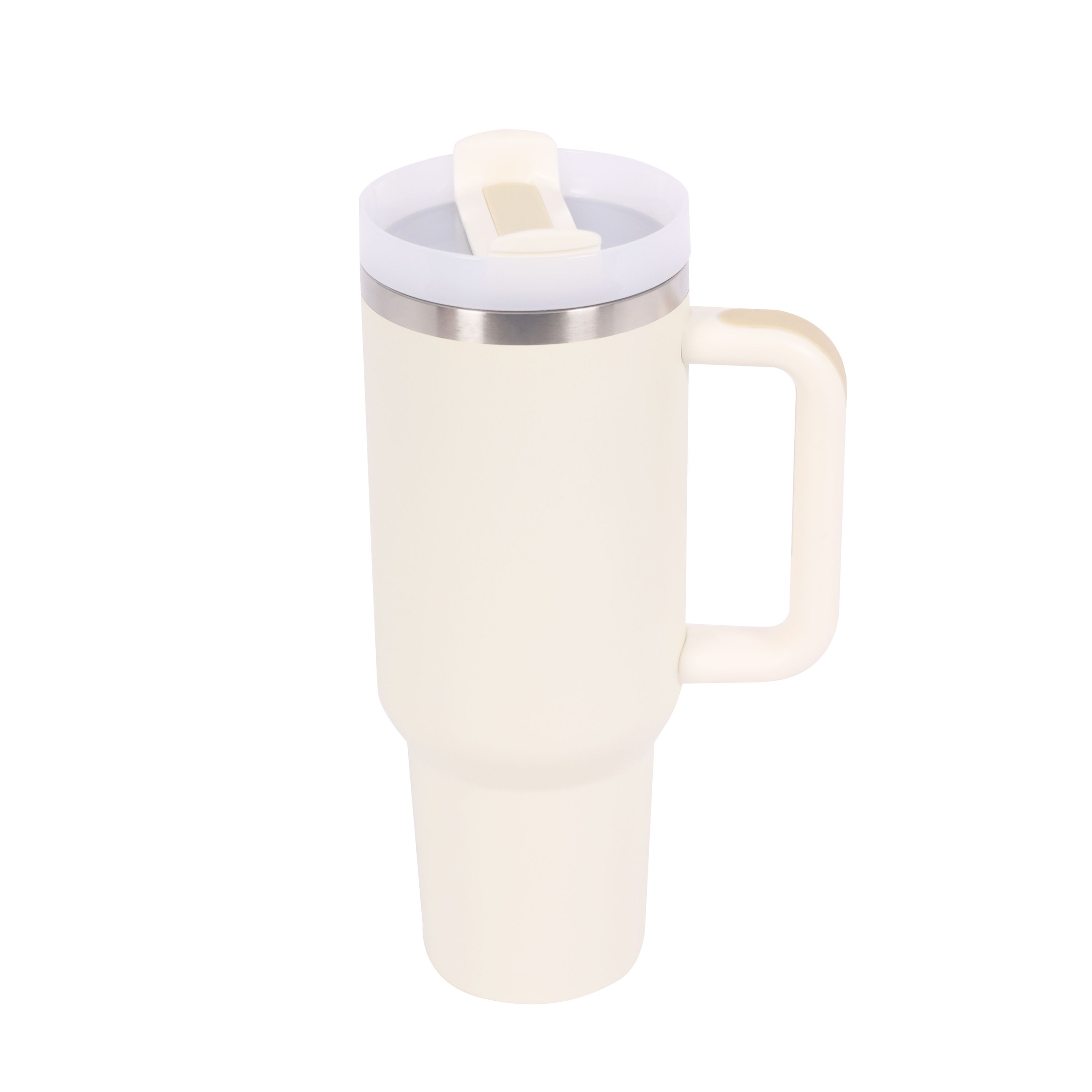 Thermobecher mit Strohhalm 1.1L creme
