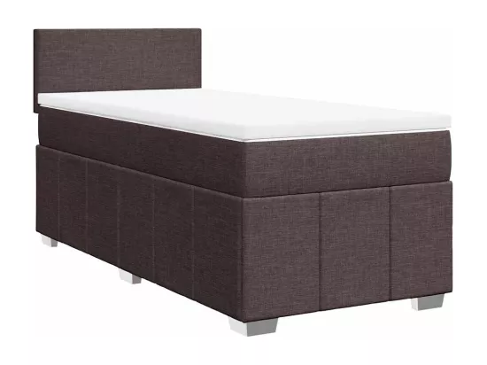 Sommier tapissier avec matelas Marron foncé 90x200 cm