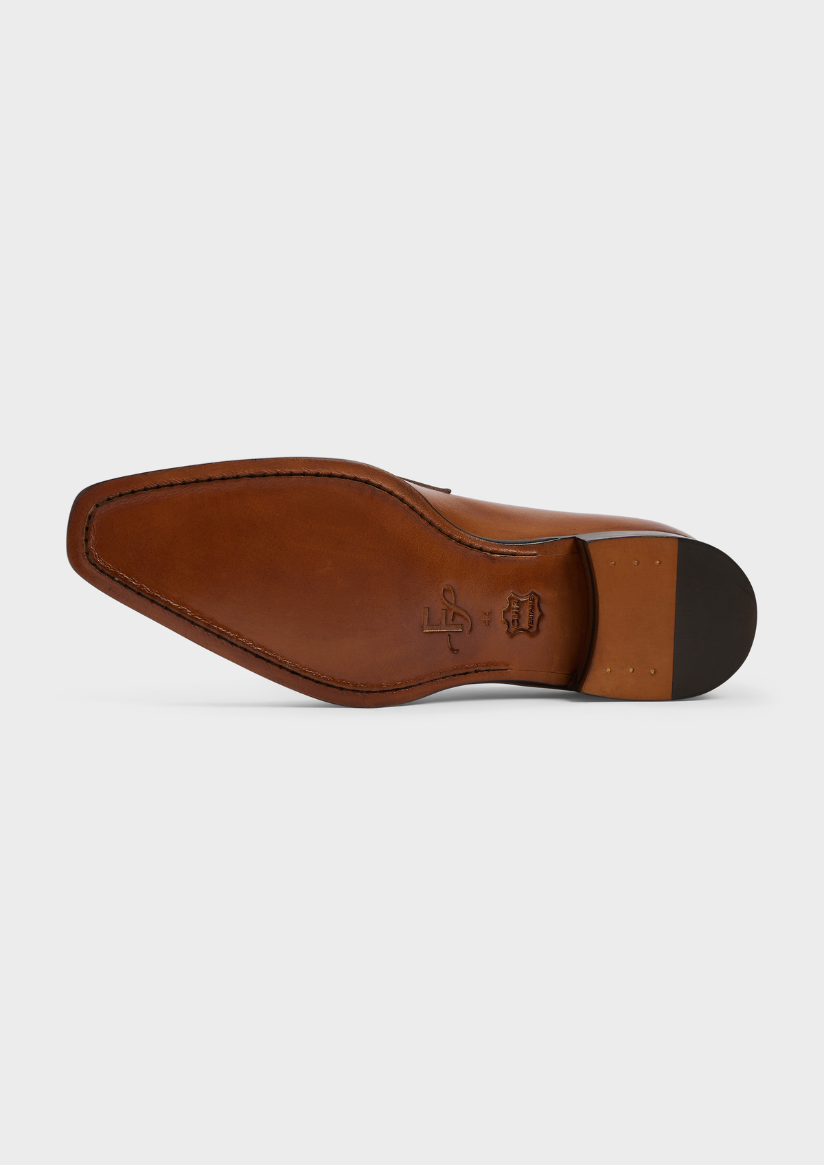 Mocassins en cuir lisse cognac