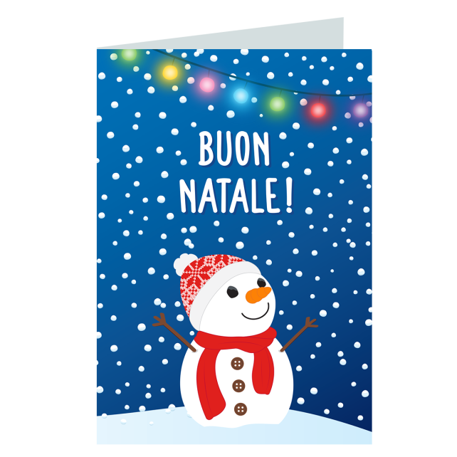 Carte de voeux Joyeux Noël - Wish you Snowman