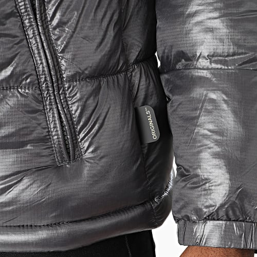 Doudoune Capuche Beach Gris Anthracite