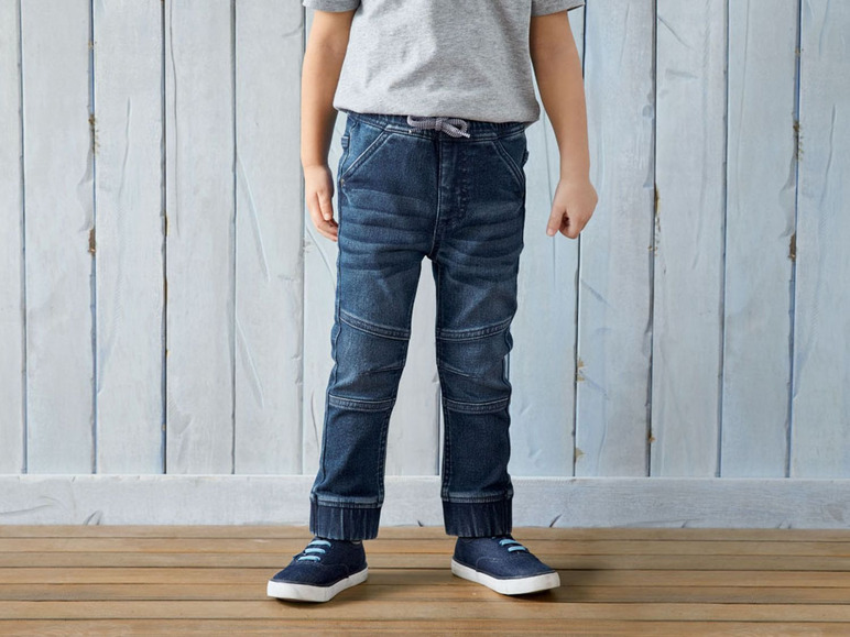 Jeans voor jongens, elastische taille, katoen, polyester en elastaan