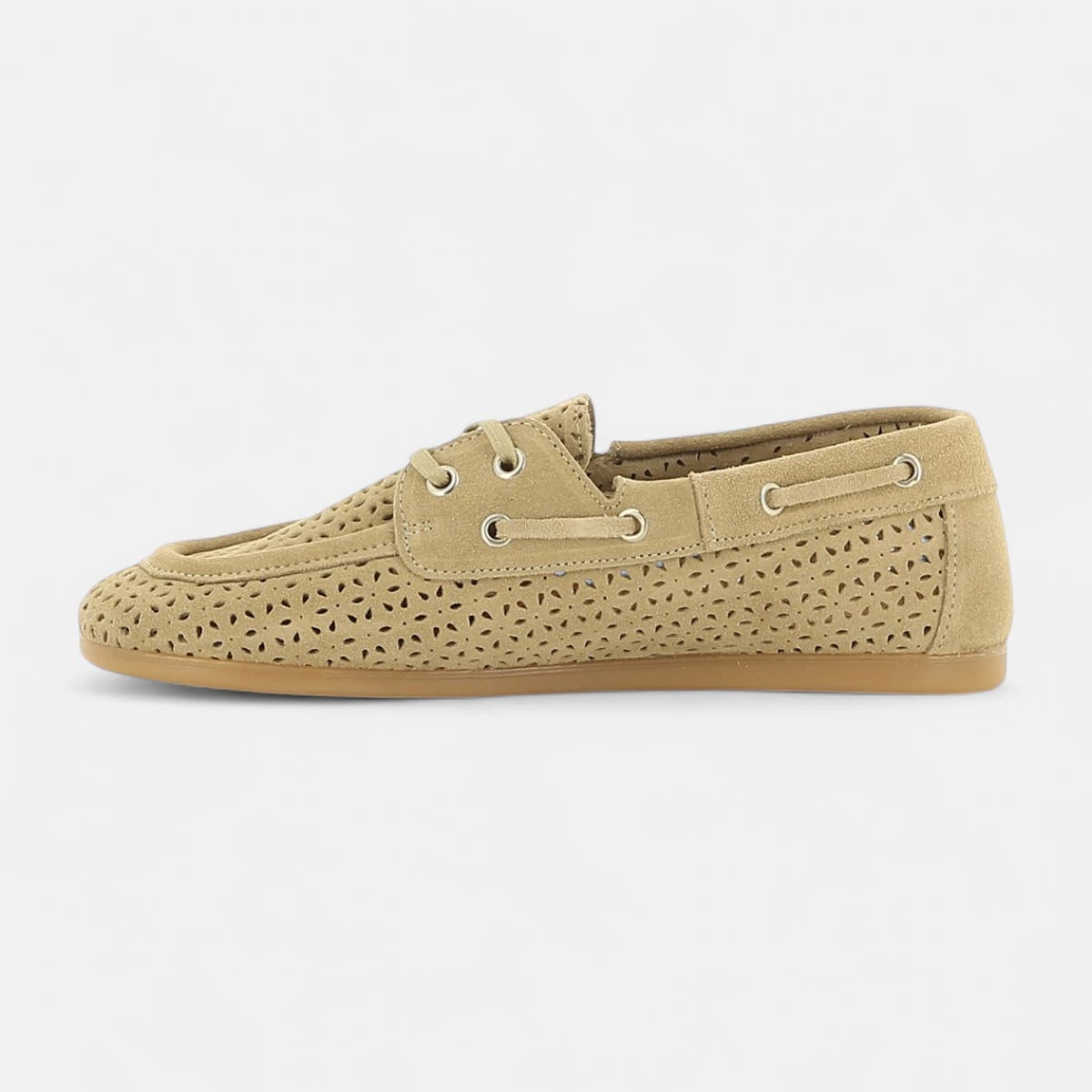 Mocassins Femme en cuir taupe