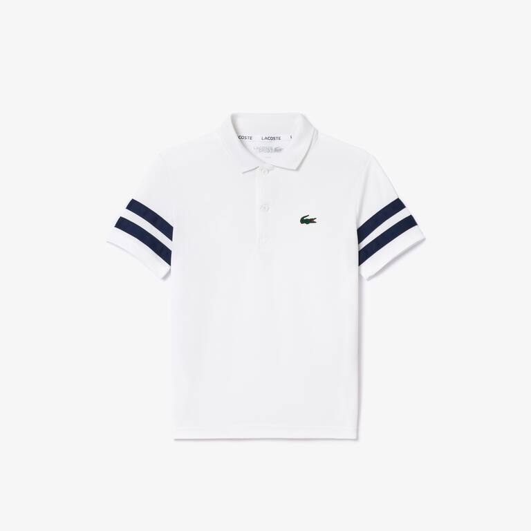 Polo Tennis en piqué Ultra-Dry Polos - Blanc - Lacoste - Garçon