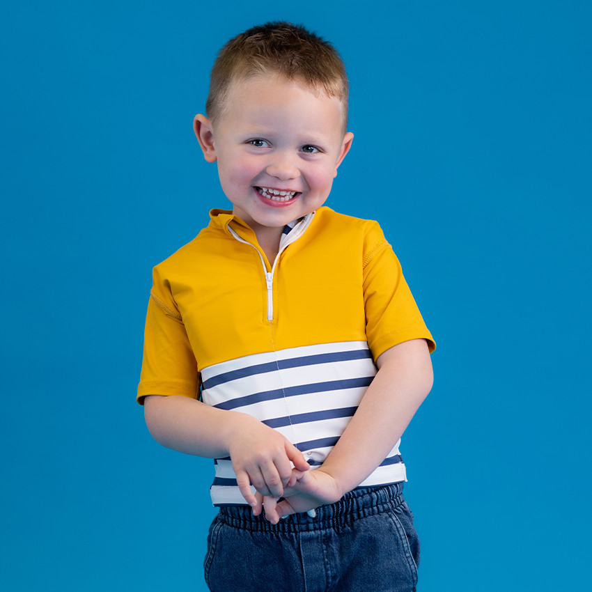 T-shirt anti-noyade pour enfant Jaune 4 ans