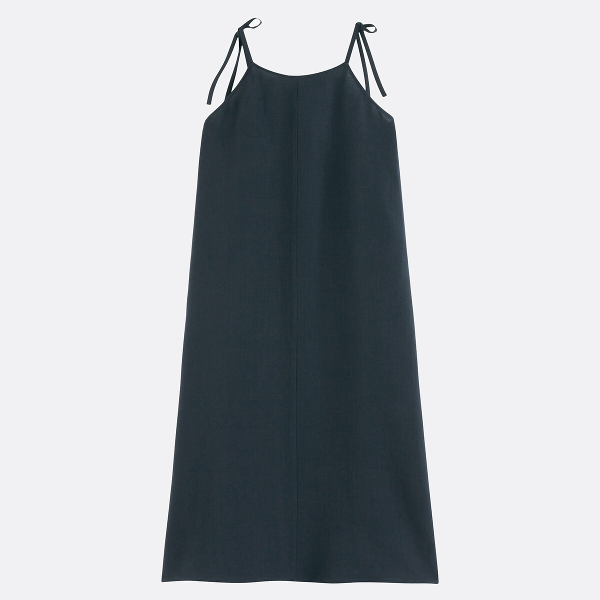 COLEÇÕES LA REDOUTE<br>Vestido longo evasê de linho, fabricado na França