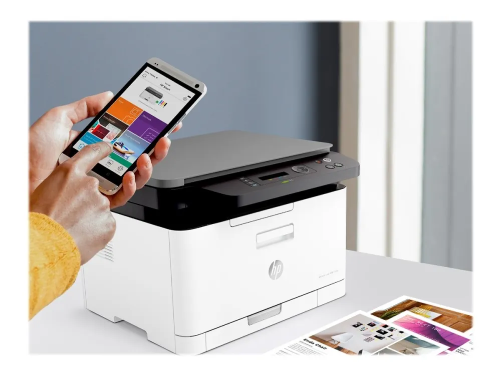 HP Color Laser MFP 178nw - Multifunktionsprinter - farve - laser - A4 (210 x 297 mm) (original) - A4/Letter (medie) - op til 18 spm (kopiering) - op til 18 spm (udskriver) - 150 ark - USB 2.0, LAN, Wi-Fi(n)