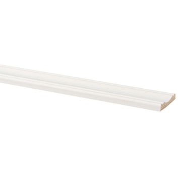 Decorlijst grenen wit gegrond 8x45 mm 270 cm