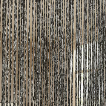 Livn deurgordijn cord zwart/grijs 100x230 cm