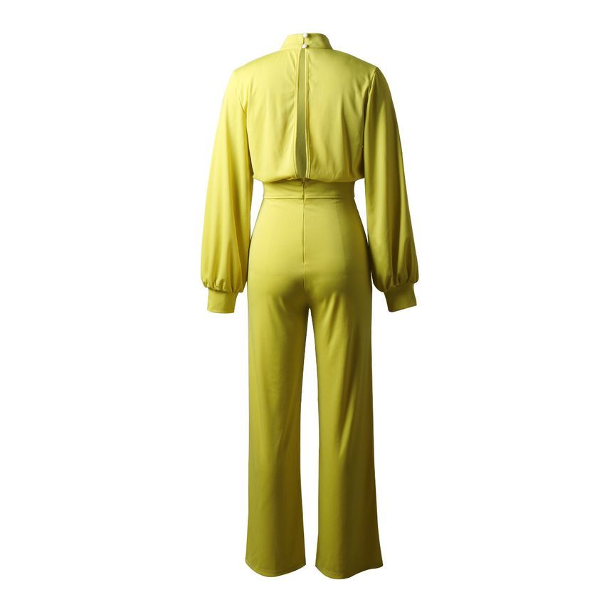 Sheparon - Jumpsuit met pofmouwen en col