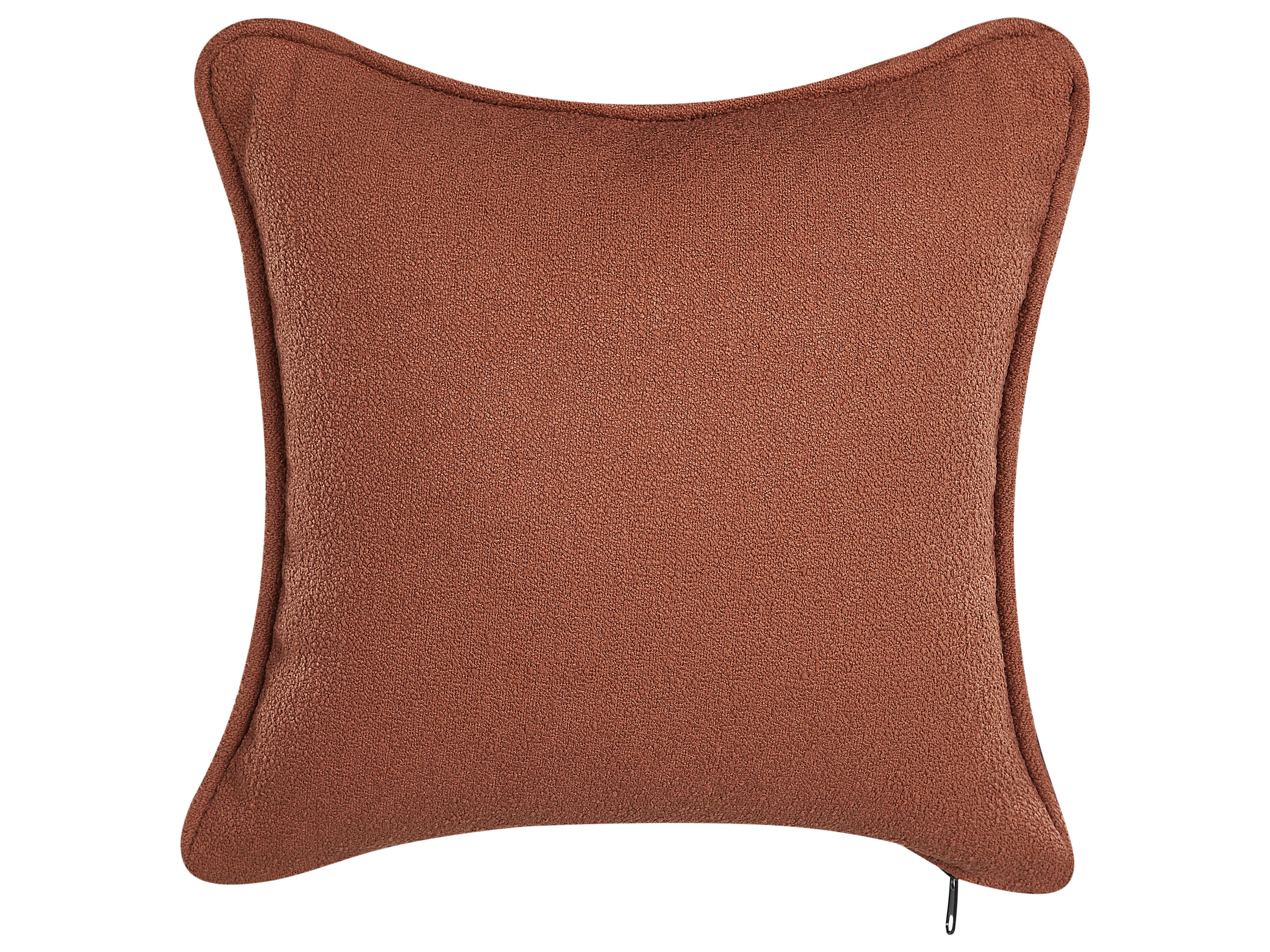 Linkszijdige chaise longue CHEVANNES Bouclé Donkerrood