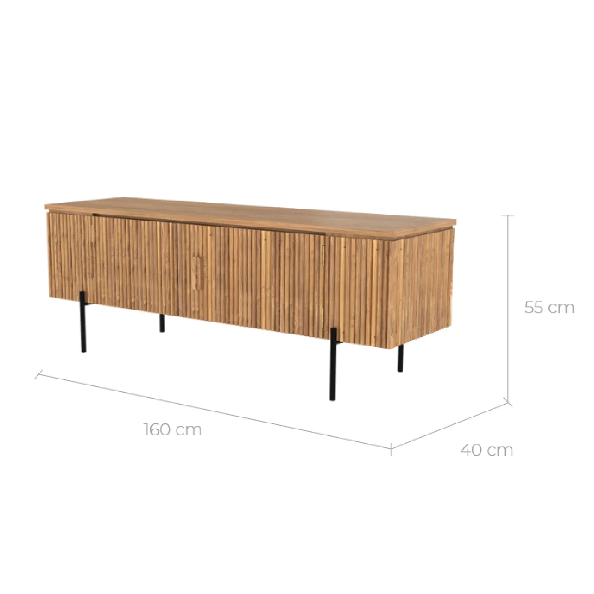 Rendez Vous Deco Meuble TV Gordes - Teck