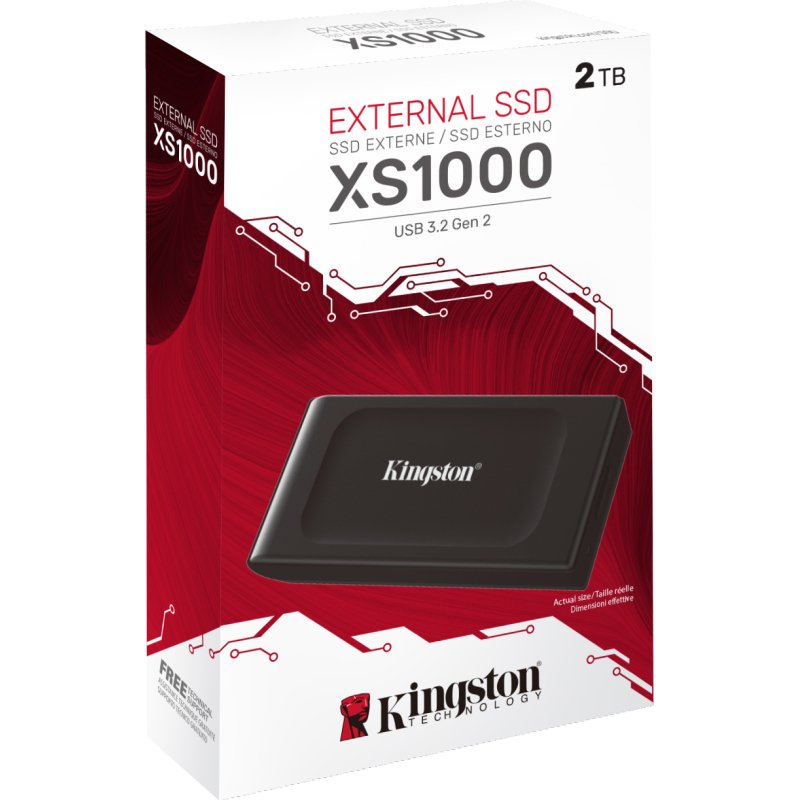 Kingston Technology 2TB XS1000 External USB 3.2 Gen 2 Portable Solid State Drive
