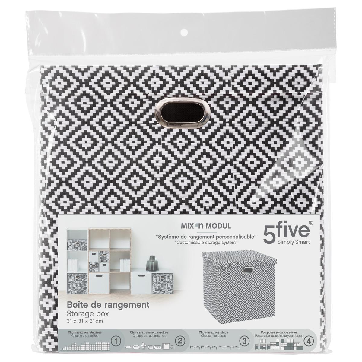 BOITE RANGEMENT 31X31CM AVEC COUVERCLE
