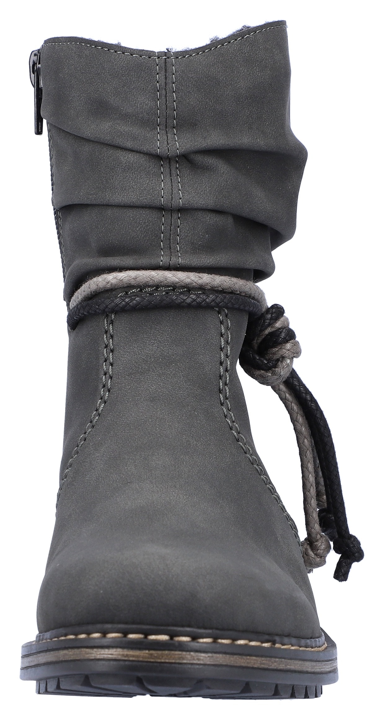 Rieker Winterstiefelette  mit Zierbänder am slouchy Schaft