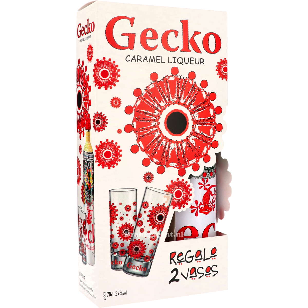 Gecko Caramel Likeur Cadeaupakket 70 cl