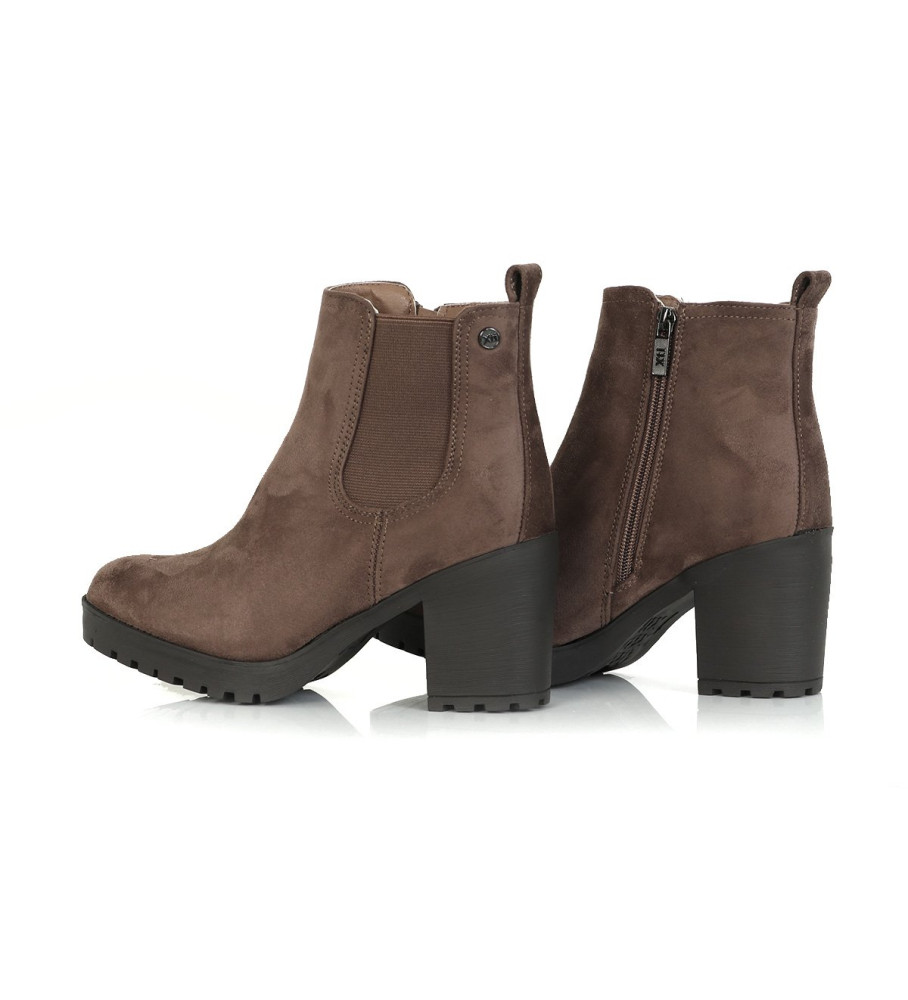 Botas de cano curto Xti 34351 taupe - Altura do salto: 8 cm -