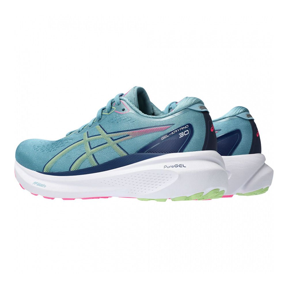 Asics GEL-KAYANO 30 - Chaussures running Femme gris blue/lime green