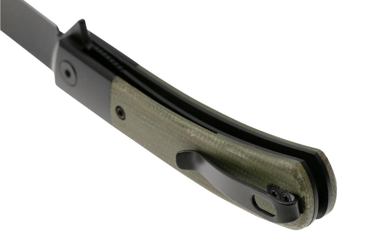 Böker Plus Modern Gentleman 01BO931 Black Nitro-V, Green Micarta, zakmes