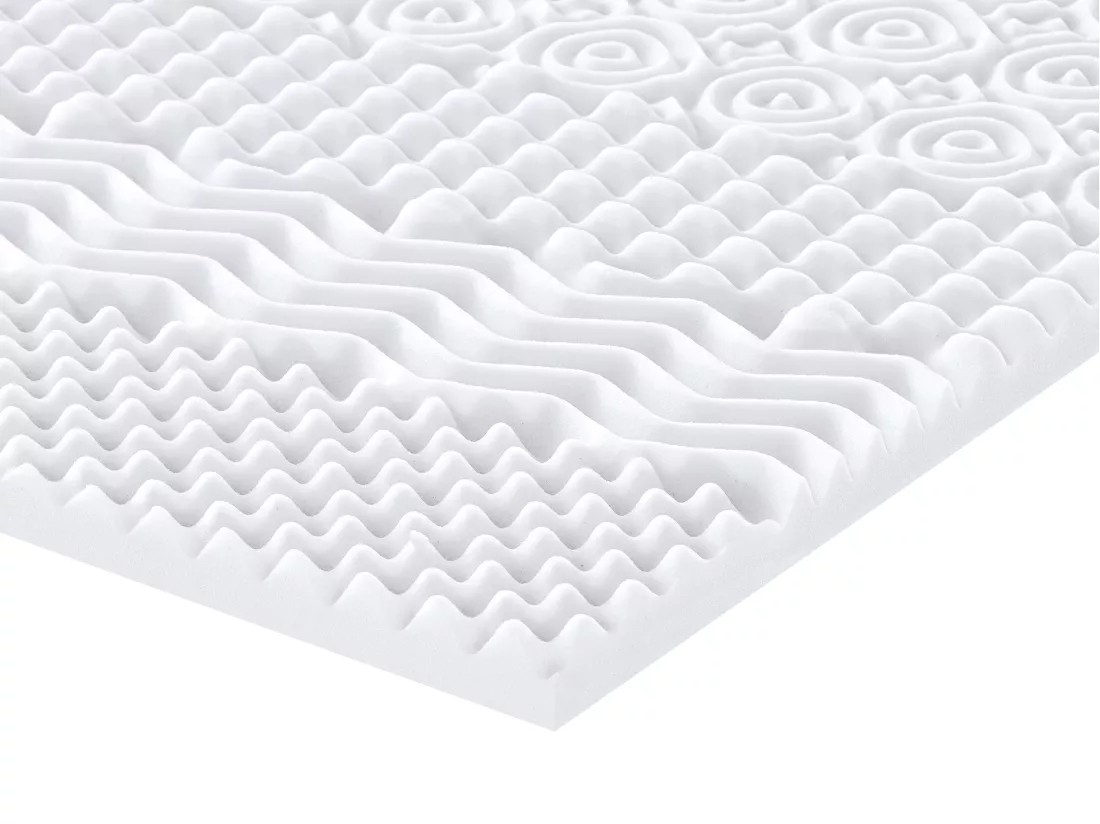 Ensemble 180 x 200 cm matelas ressorts ensachés ép.20cm + surmatelas mémoire de forme 7 zones ép.5cm - AMBRACIE de YSMÉE