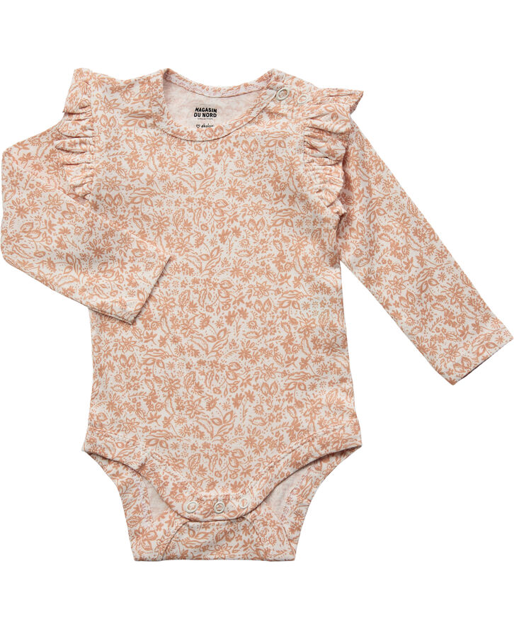 Magasin du Nord Collection Anna 1 baby body - Organic GOTS Orange flower