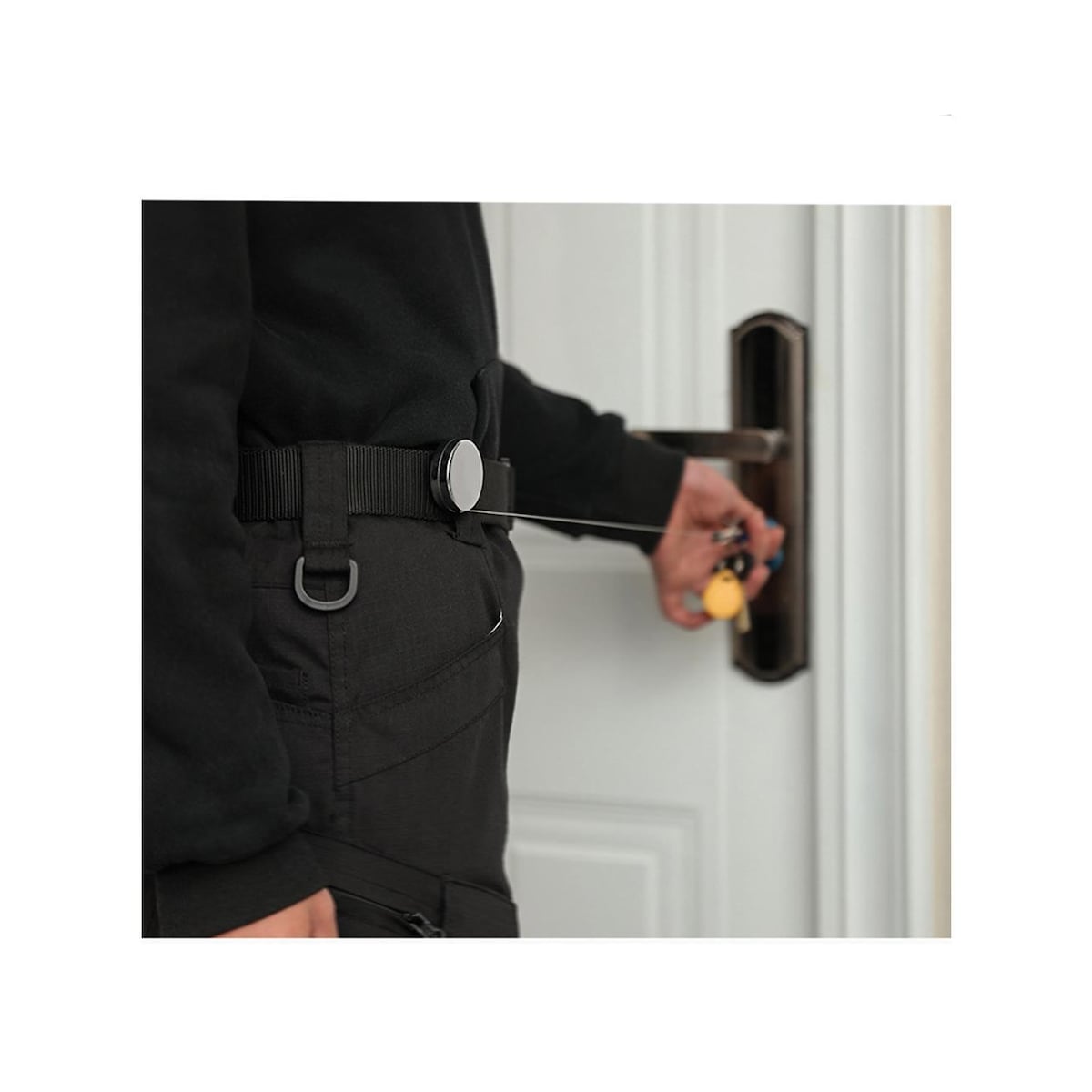 Uttrekkbar nøkkelring med jojo-funksjon og snor, 62 cm 2-pakning