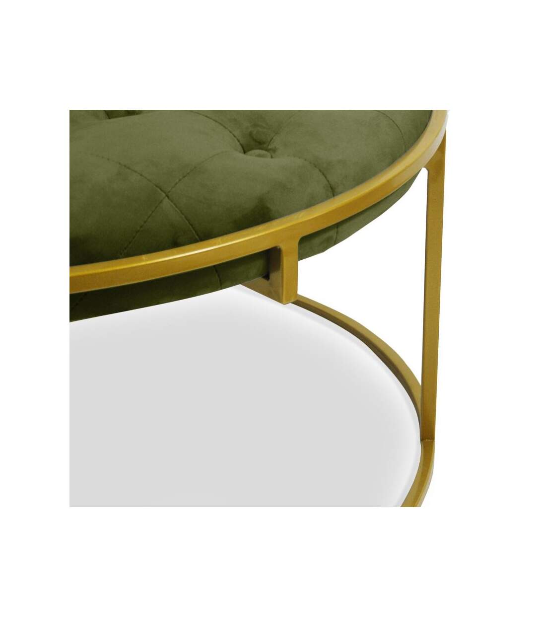 Paris Prix - Lot De 2 Poufs Design En Velours valona 75cm Kaki