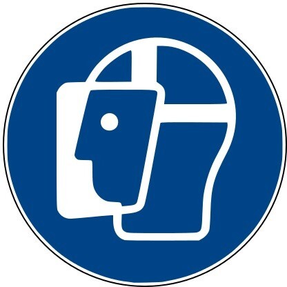 Rouleau de pictos - Visière de protection obligatoire - M013