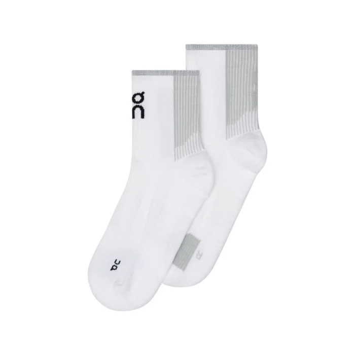 On Unisex Strømper Performance Run Sock Mid-Cut Hvid