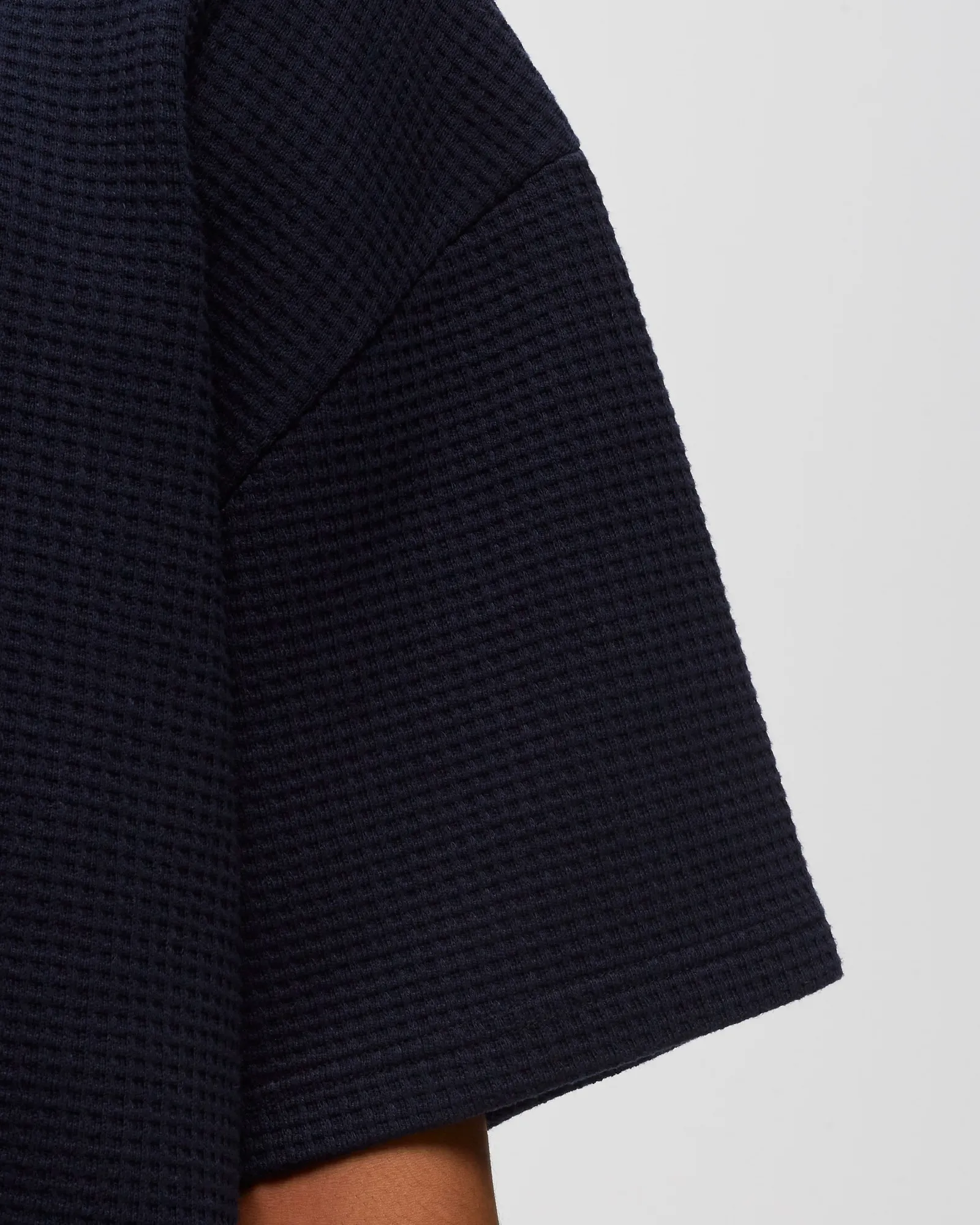 BSTN Brand Oversized Waffle Polo Shirt