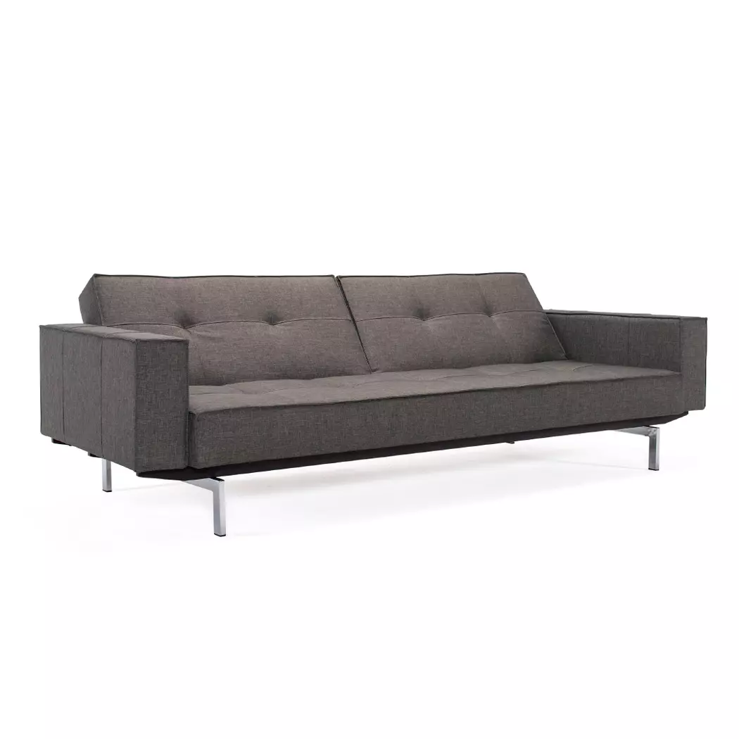 Schlafsofa mit Armlehnen Splitback Chrom