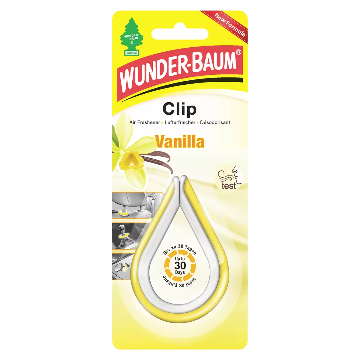 Wunderbaum Clip Vanille weiss,gelb