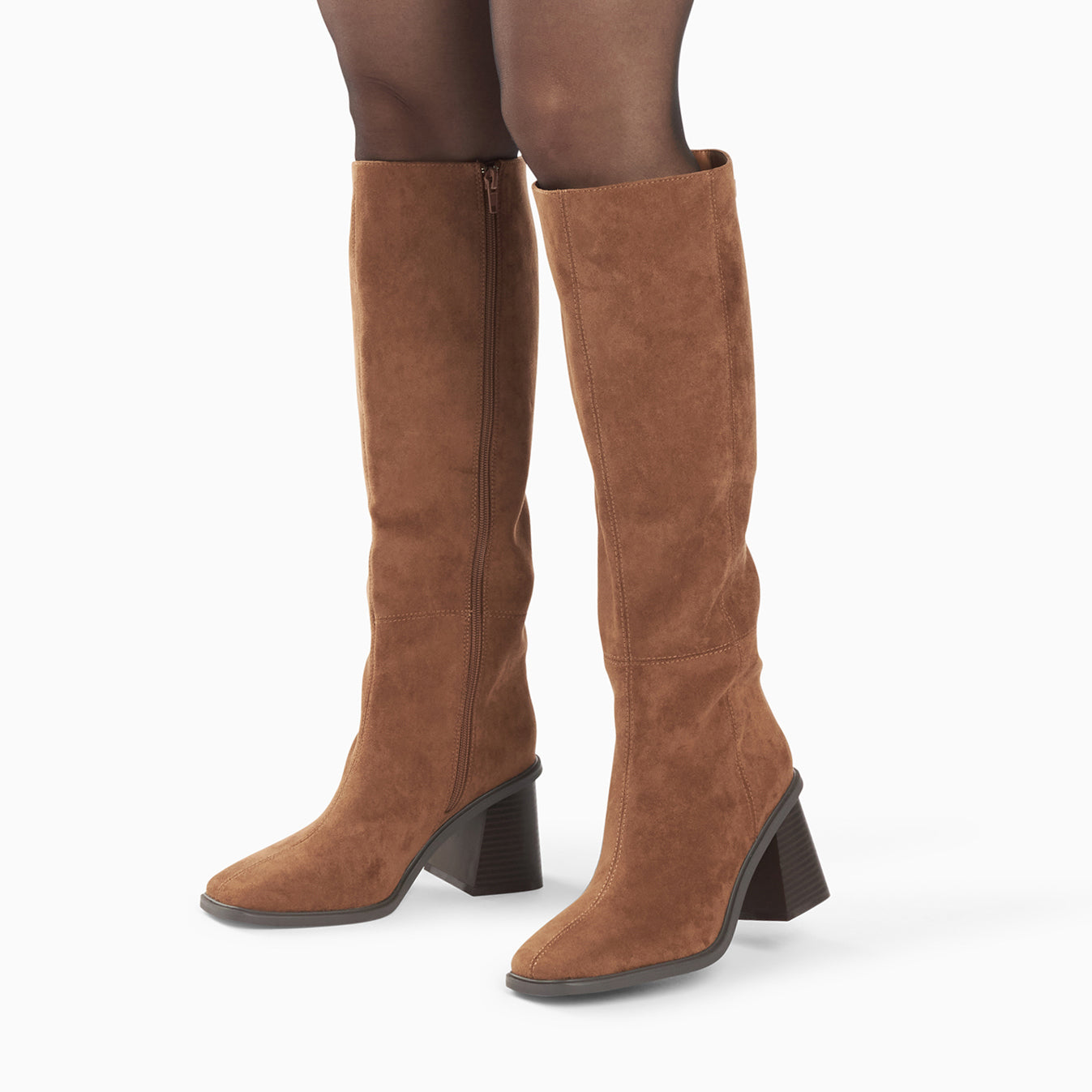 Bottes-Bottes Rita camel à talon trapèze
