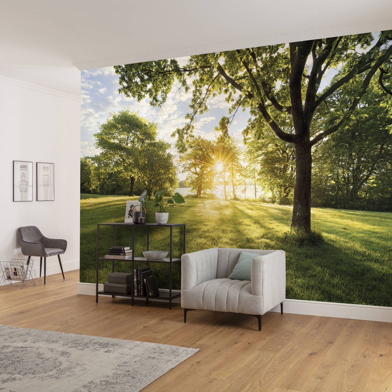 Papier-Fototapete GOLDEN MOMENT - bunt - 368x254 cm
