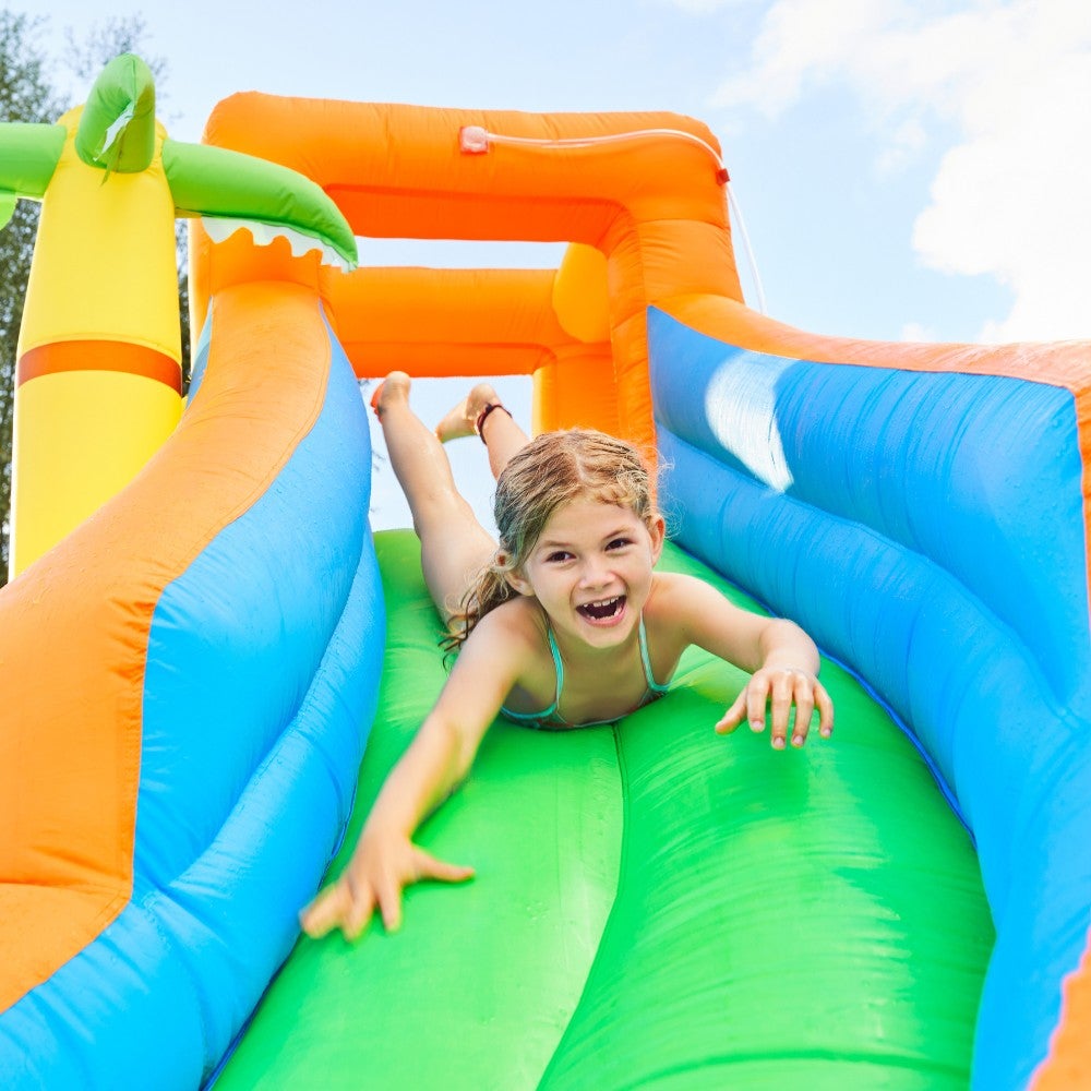 Home Deluxe - Opblaasbaar Springkussen VIVI - 400 x 300 x 225 cm - incl. blower en toebehoren, UV-bestendig | Speelkasteel, Springkussen, Springkussen