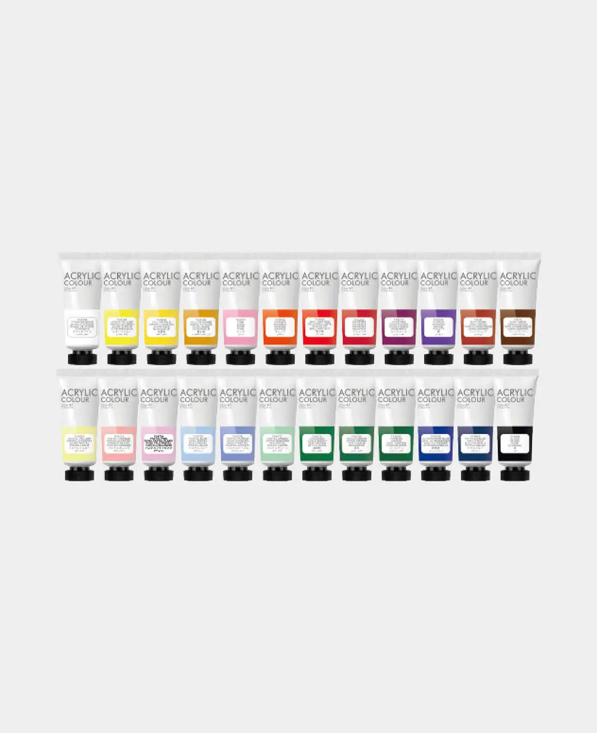 (24er Set) Acrylfarben Bastel Künstler Farben Basic   Pastell