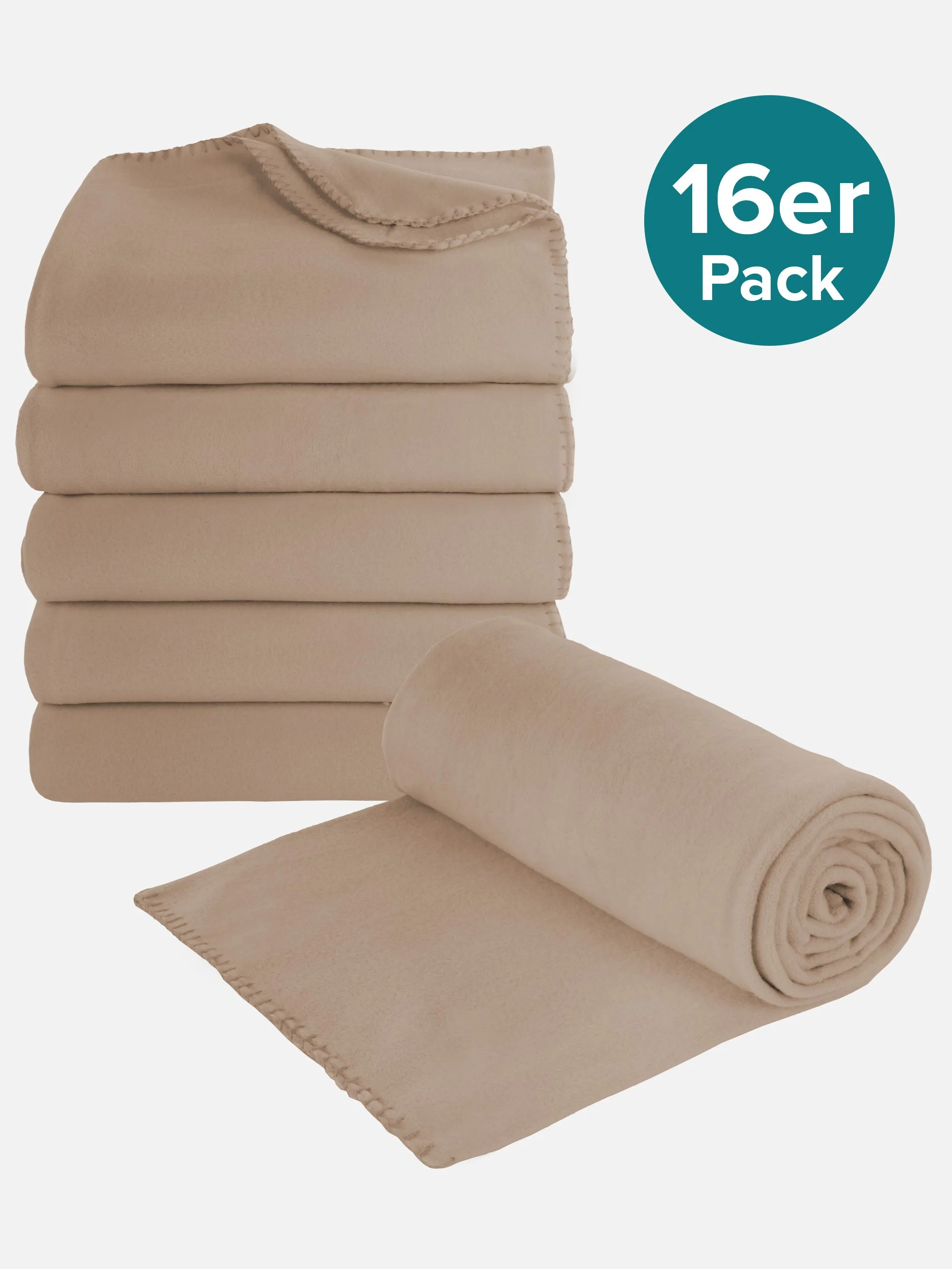 16er Pack Fleecedecke 130x170cm
