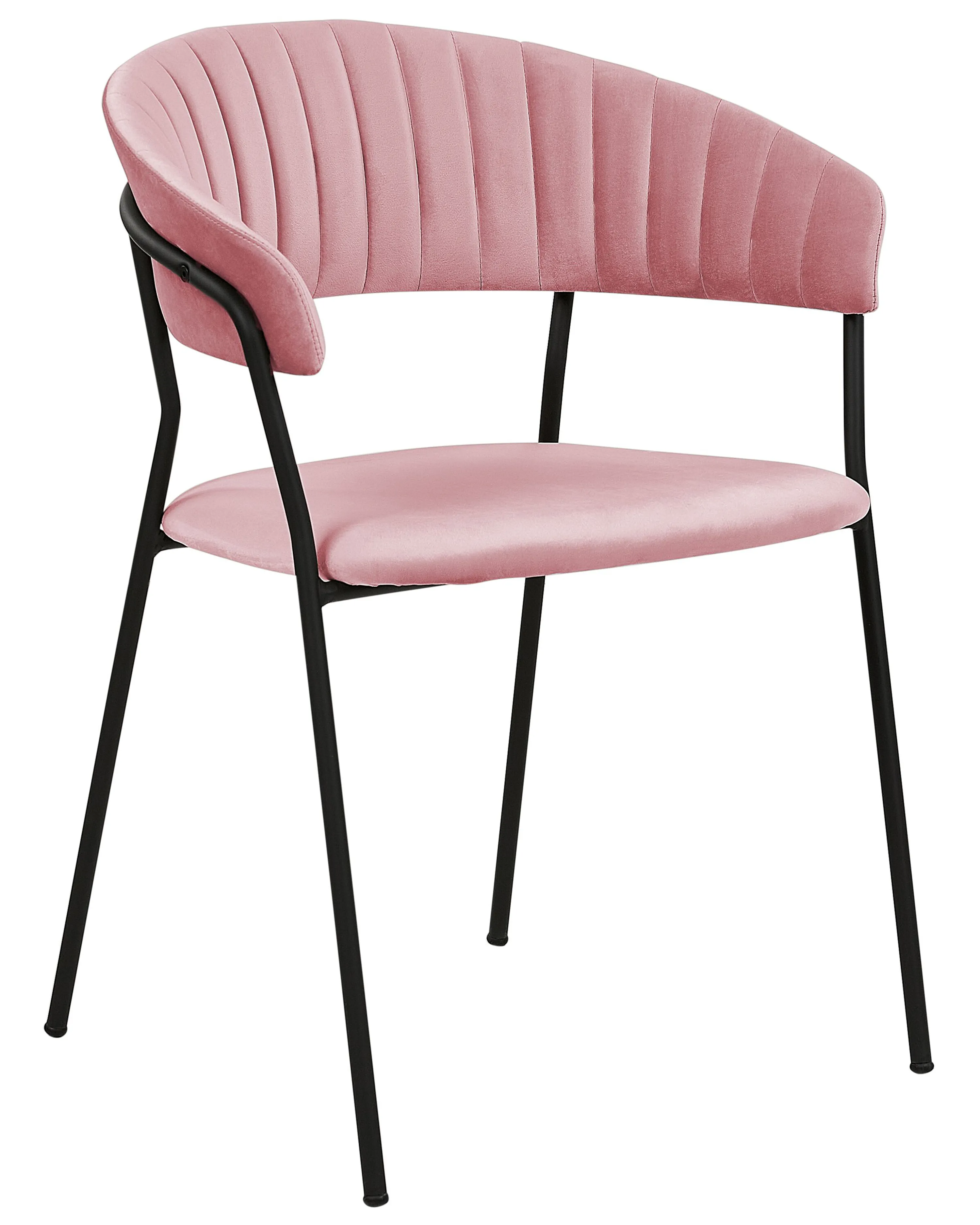 Set van 2 eetkamerstoelen MARIPOSA Fluweel Roze
