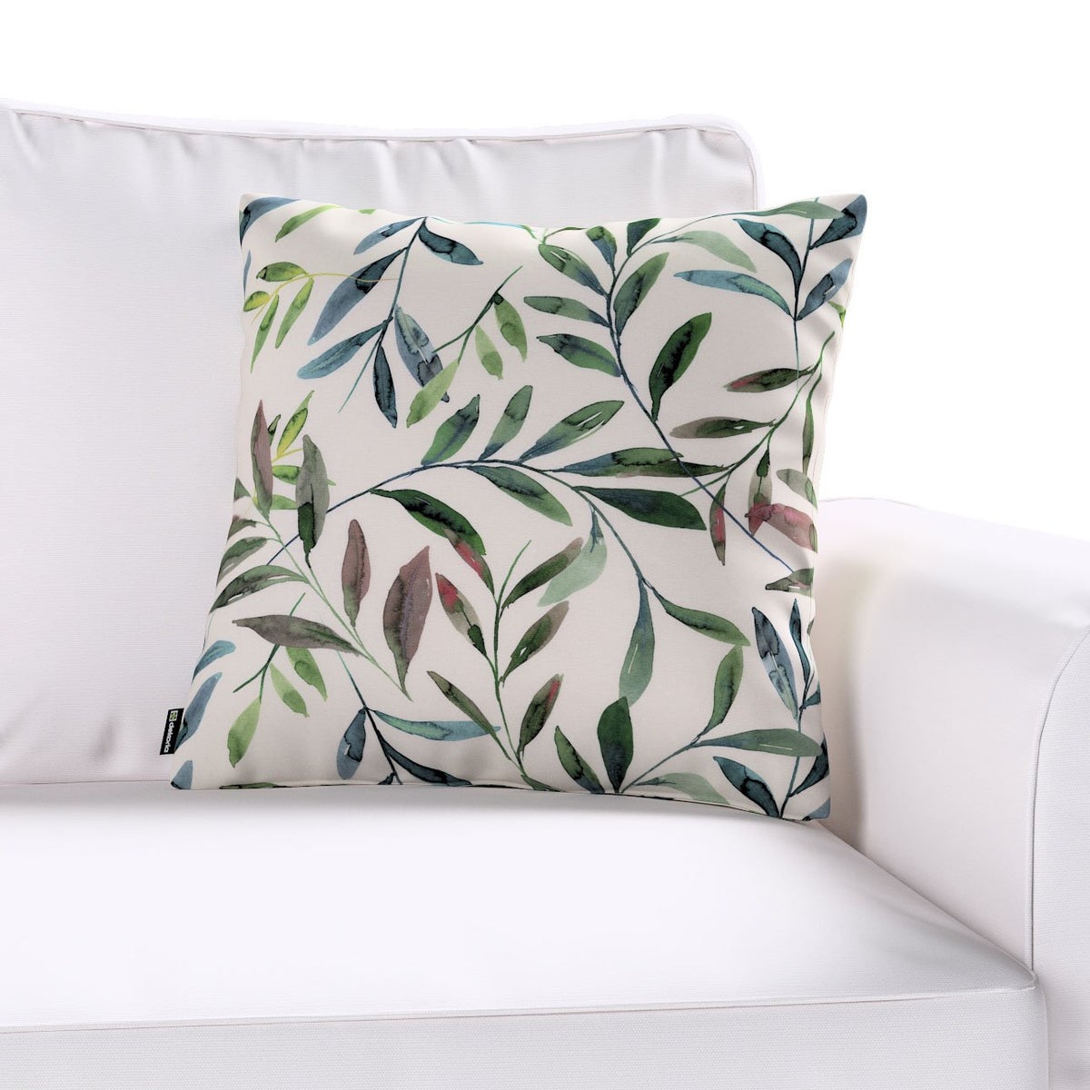 Eden kussensloop wit en groen, 43x43cm