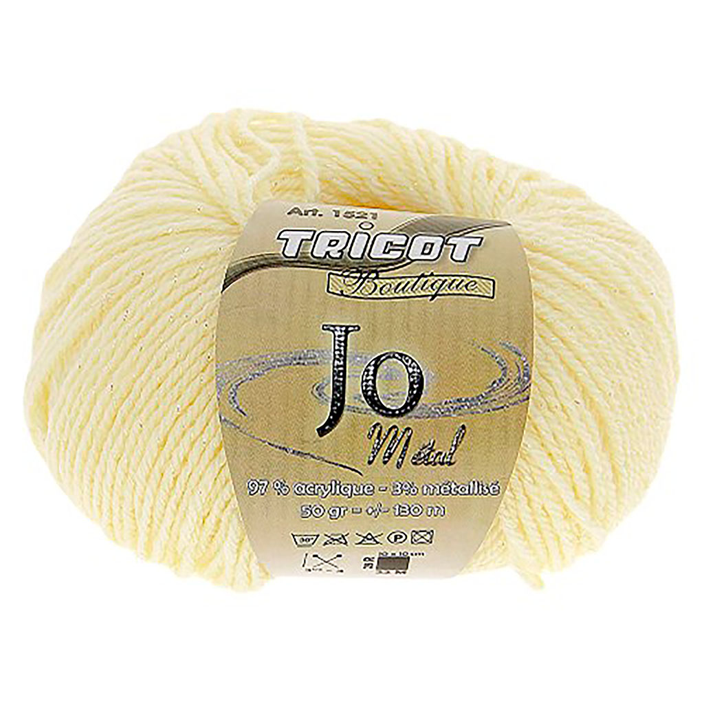 Fil à tricoter JO METAL écru 50g