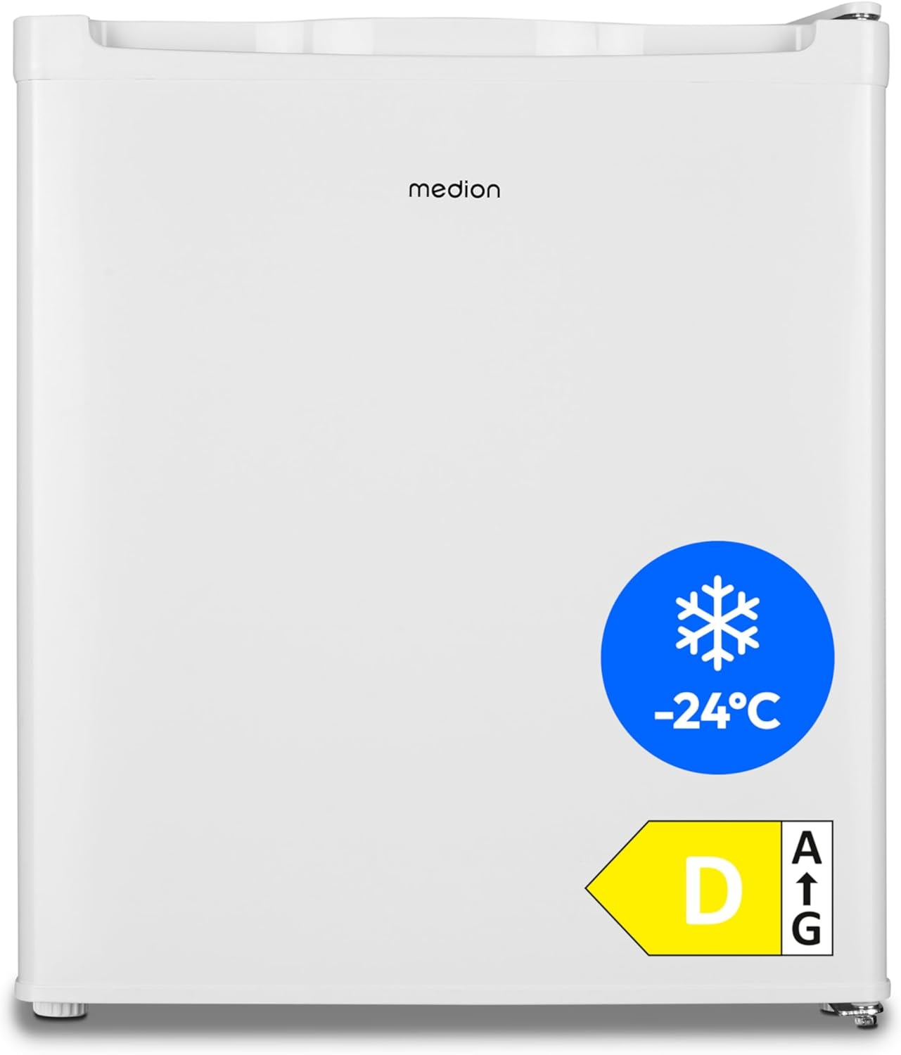 MEDION Mini Gefrierschrank (33 Liter Nutzinhalt, 51cm hoch, höhenverstellbare Füße, Griffmulde, manuelle Temperatureinstellung, Stern-Einstufung 4 Sterne, MD37675)