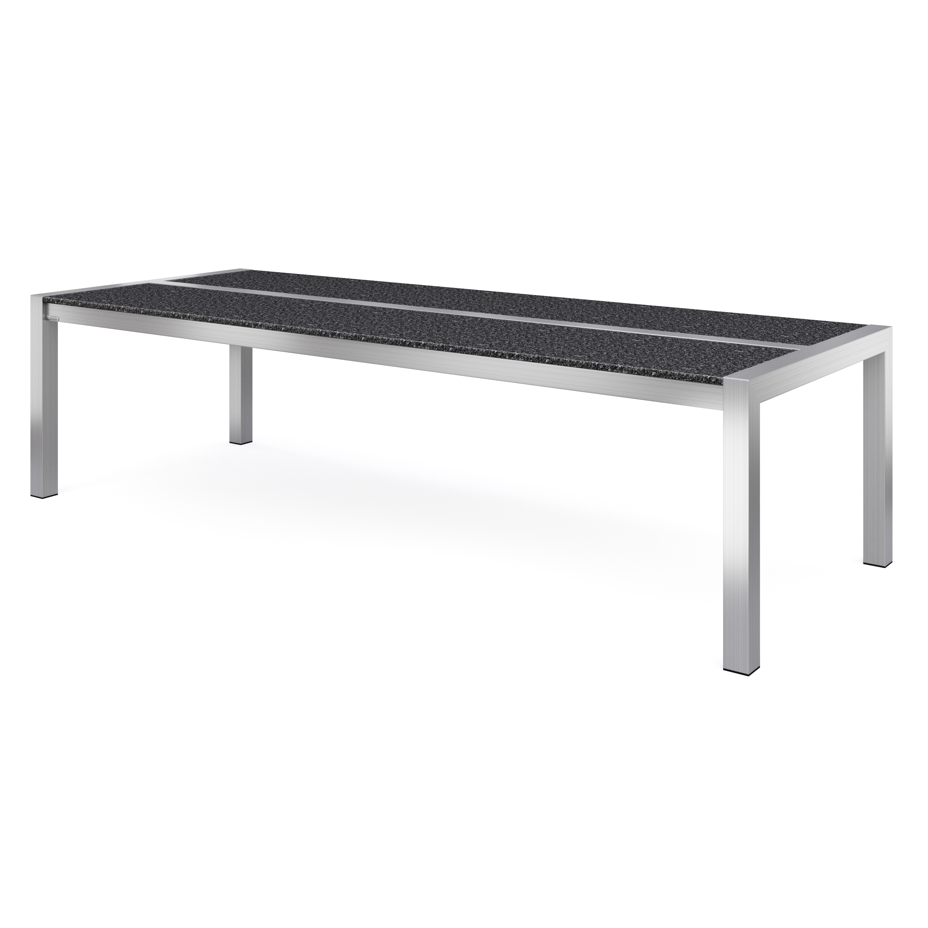 Granittisch Edelstahl 260 x 100 x 75 cm