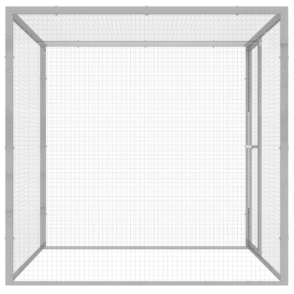 vidaXL Kattenkooi 1,5 x 1,5 x 1,5 m gegalvaniseerd staal
