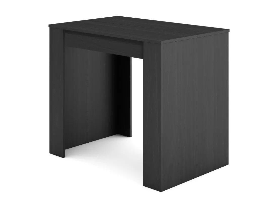 Table console extensible, 260, Pour 12 personnes, Table à Manger, Noir