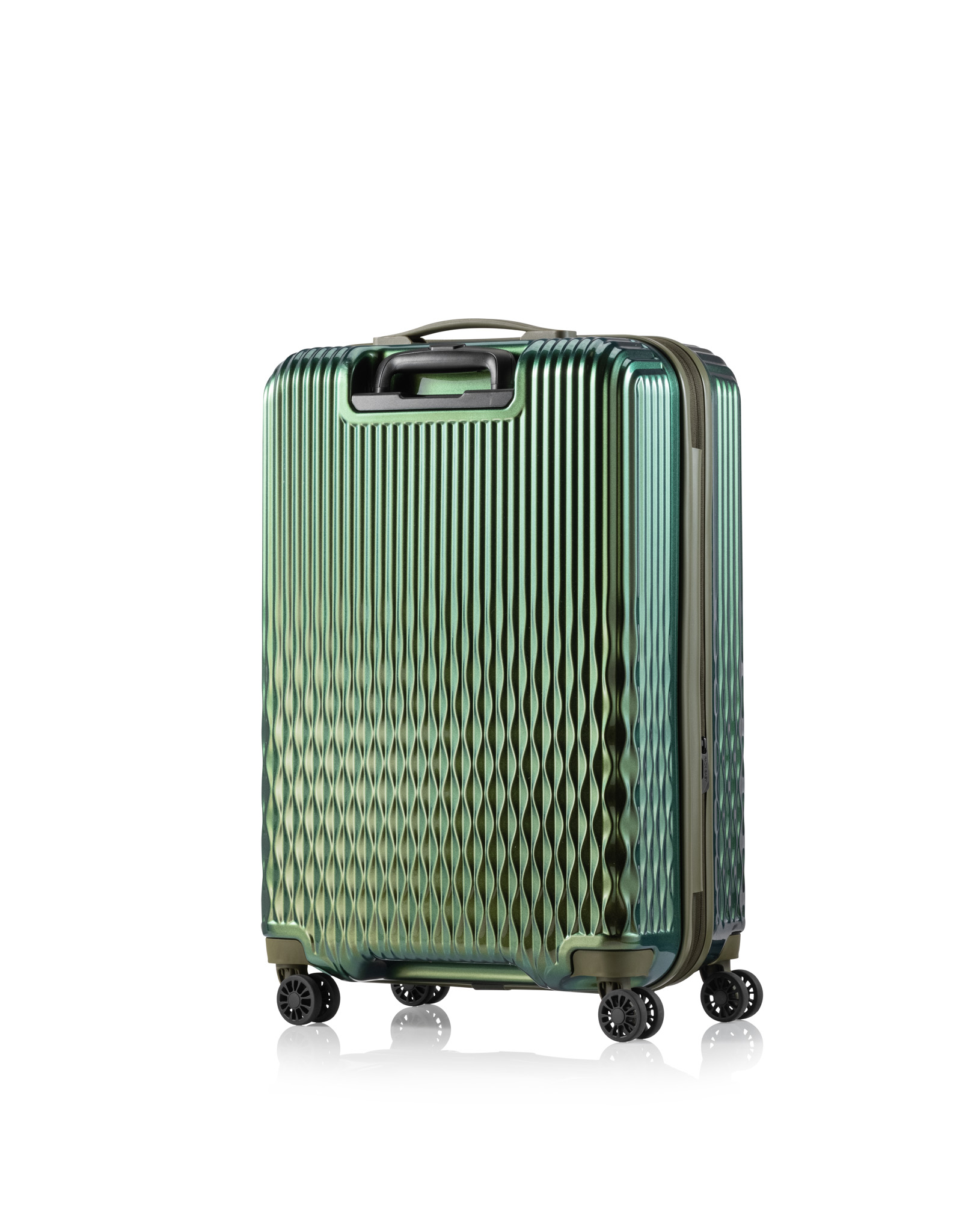 (Gr. M) 87L Flow Trolley Schalen Reisekoffer (9341GR) - Bronze Grün