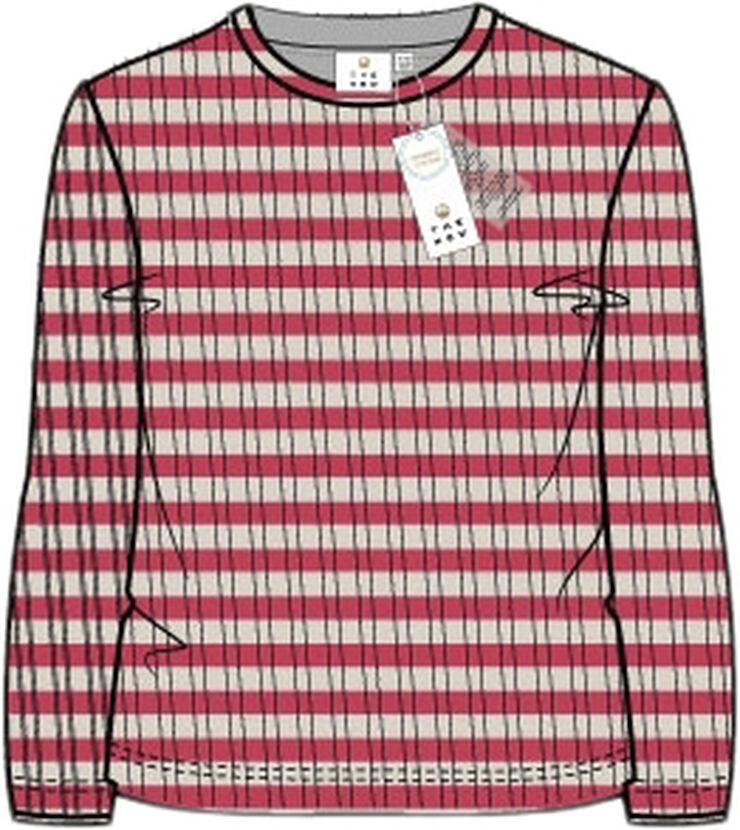 The New TNFie L_S Rib Tee Geranium