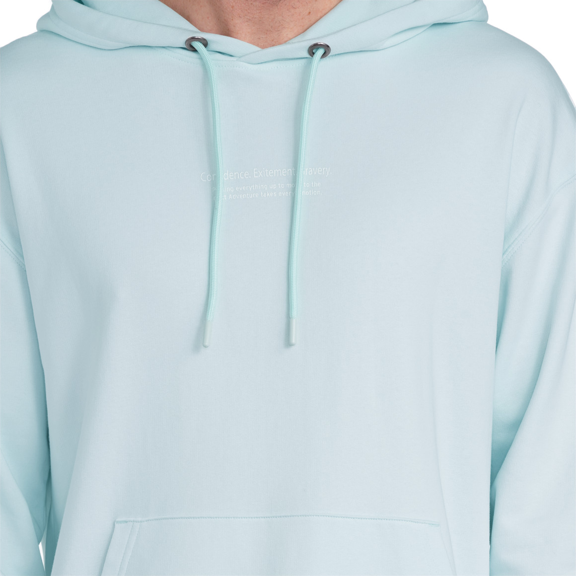 VanVaan Denim Herren Hoodie mit Kängurutasche helltürkis